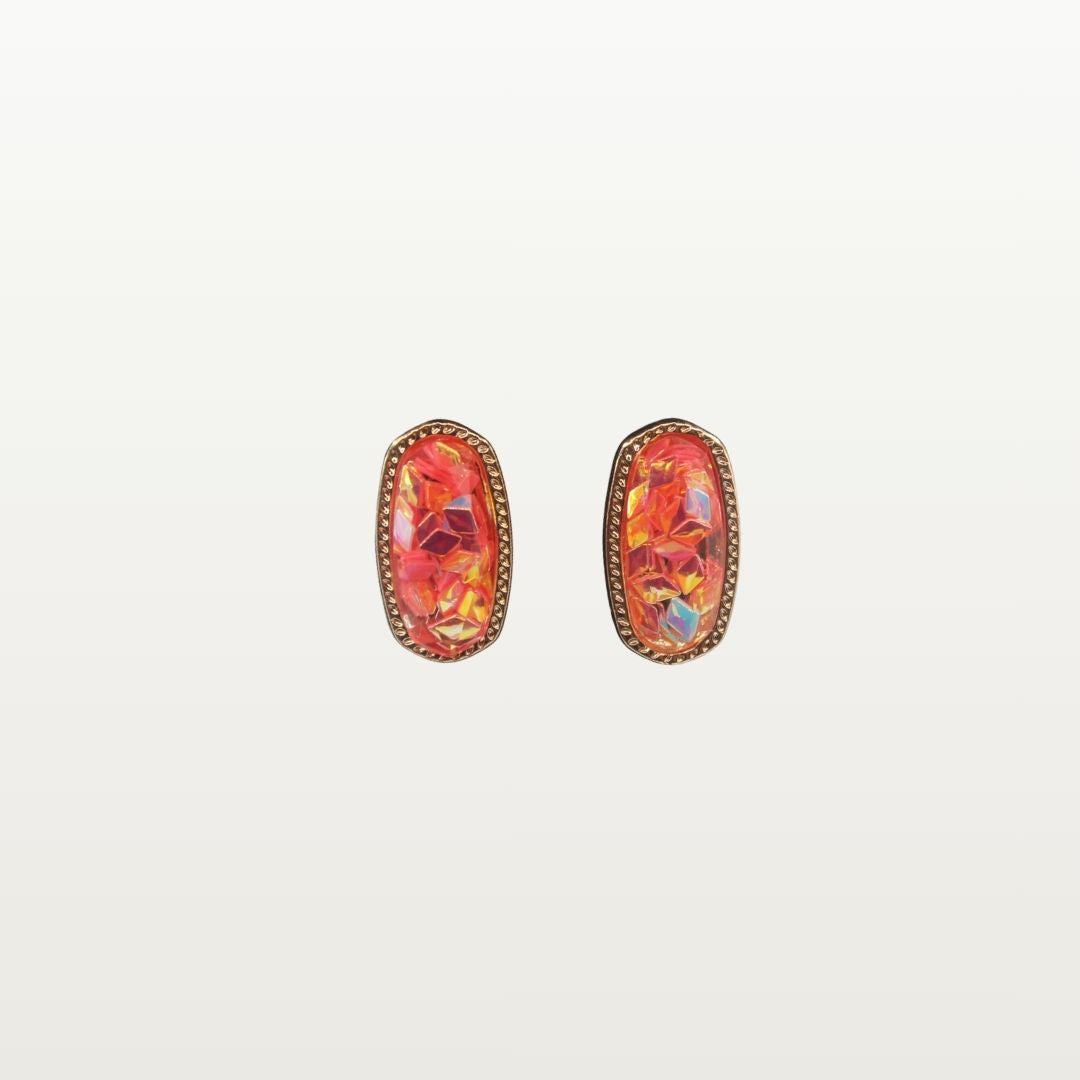 Crystal Oval Stud