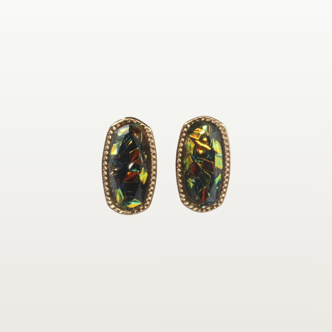 Crystal Oval Stud