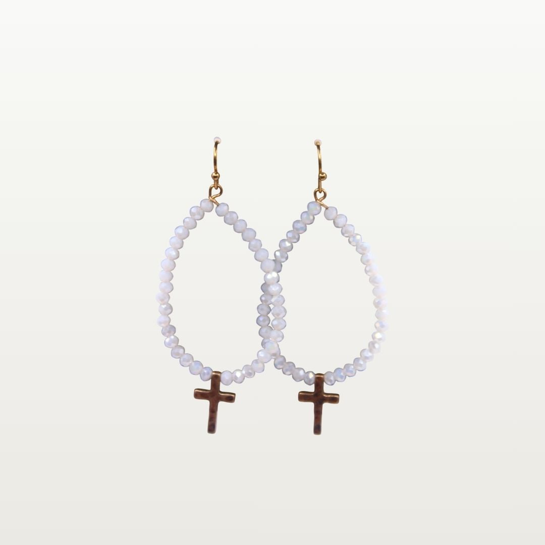 Crystal cross hoop