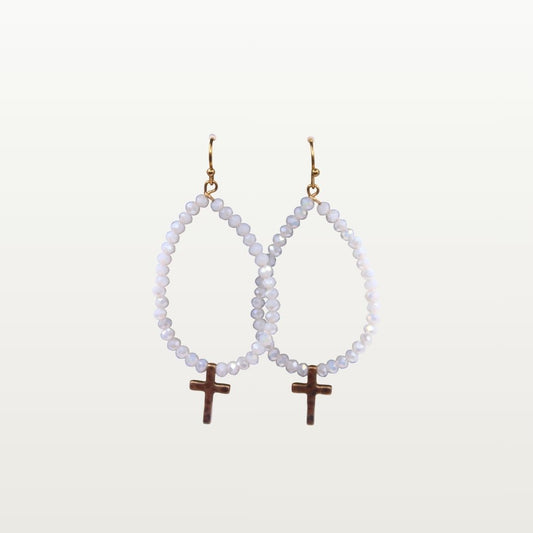 Crystal cross hoop