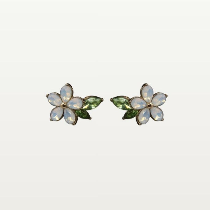 Jeweled Blossom Stud Earrings