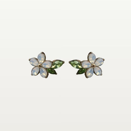 Jeweled Blossom Stud Earrings