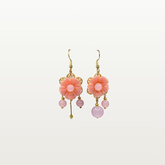 Peach Crystal floral