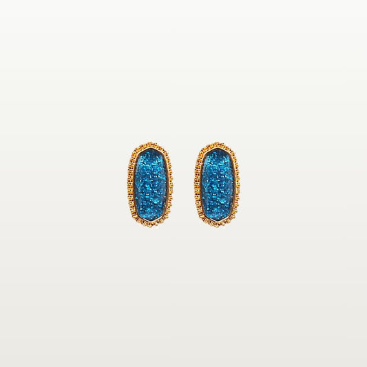 Crystal Oval Stud