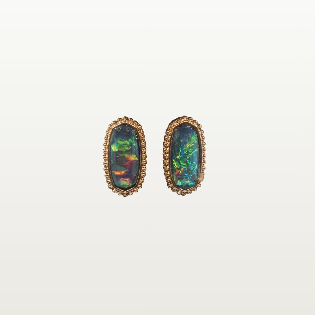 Crystal Oval Stud