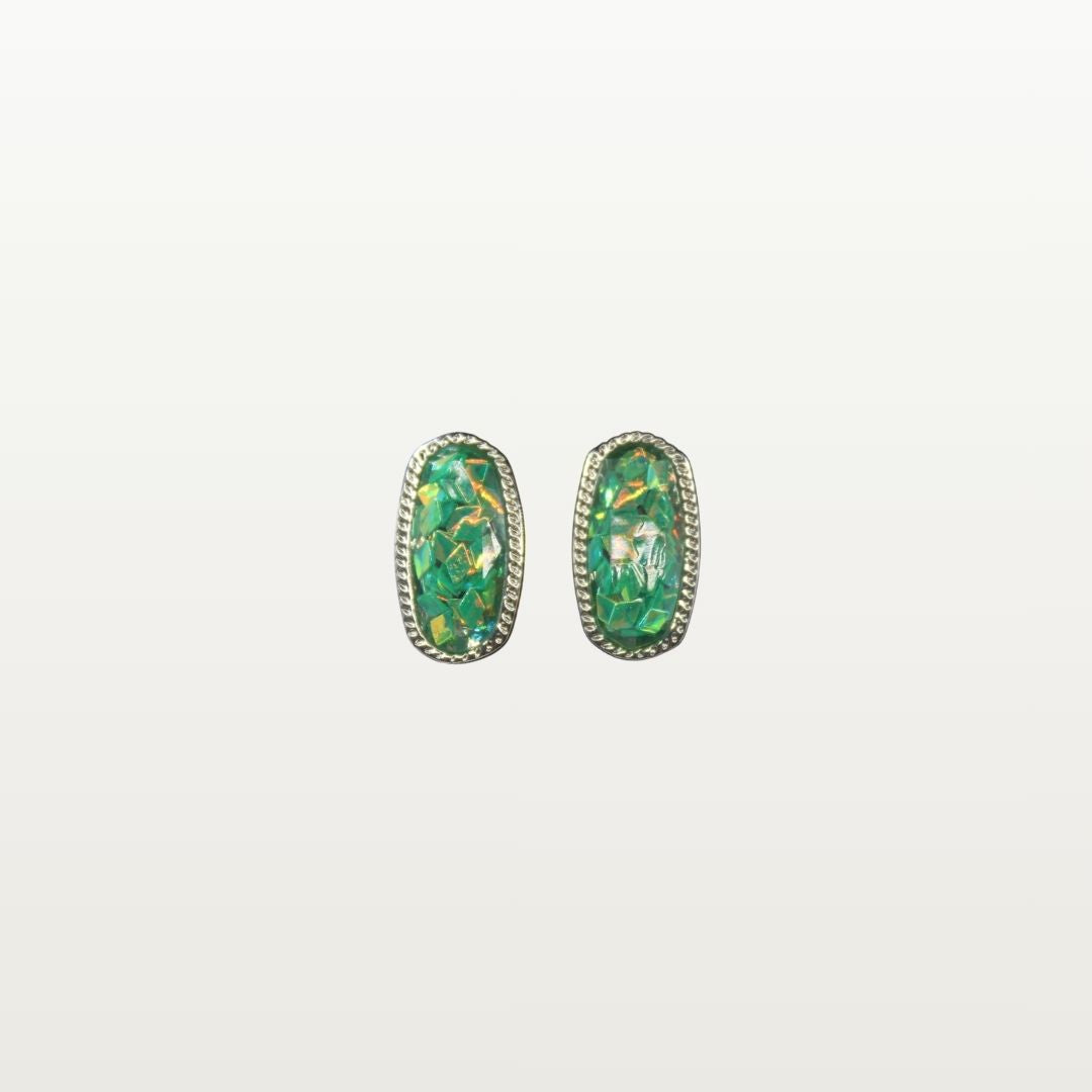 Crystal Oval Stud