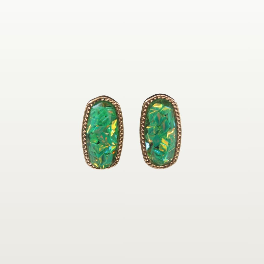 Crystal Oval Stud