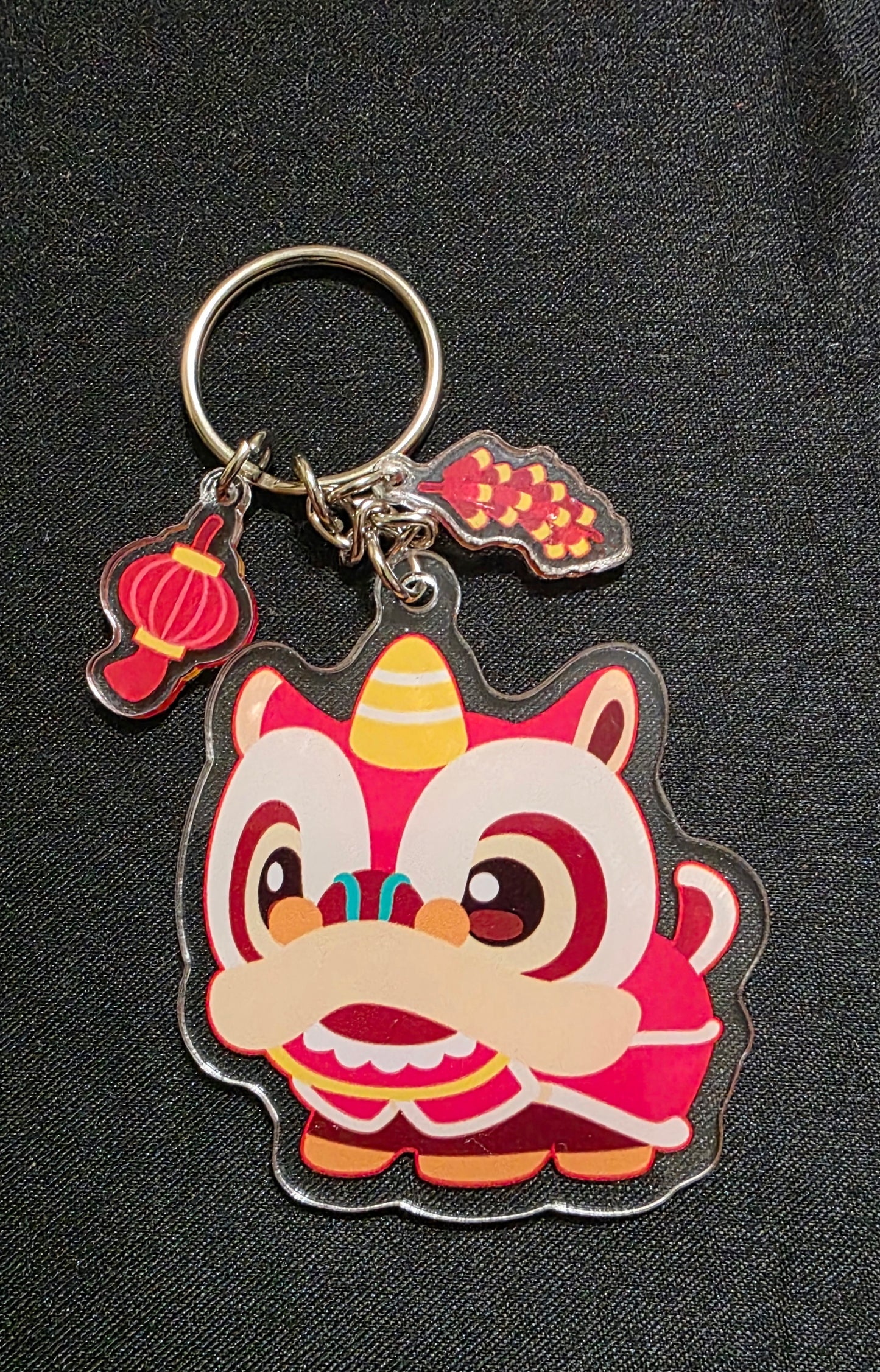 Lion Dog Keychain